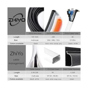 ZhiYo Cubierta flexible de conducto de alambre de 10 pies_5
