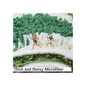 ZebraSmile Tapete verde para baño de microfibra_2