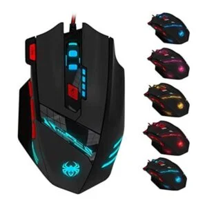 Zelotes T90 Ratón profesional de alta precisión con cable