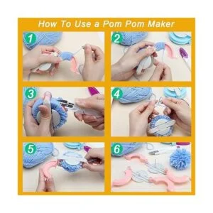 Zhaoyao Pompom Makers Juego de herramientas para hacer_4