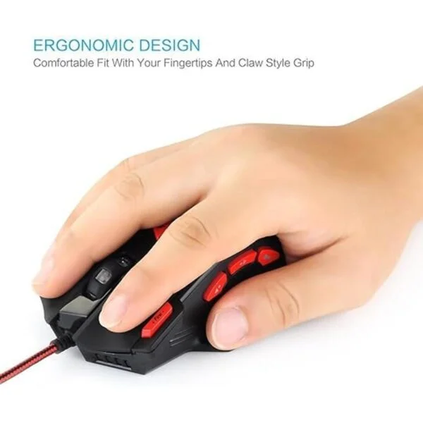 Zelotes T90 Ratón profesional de alta precisión con cable