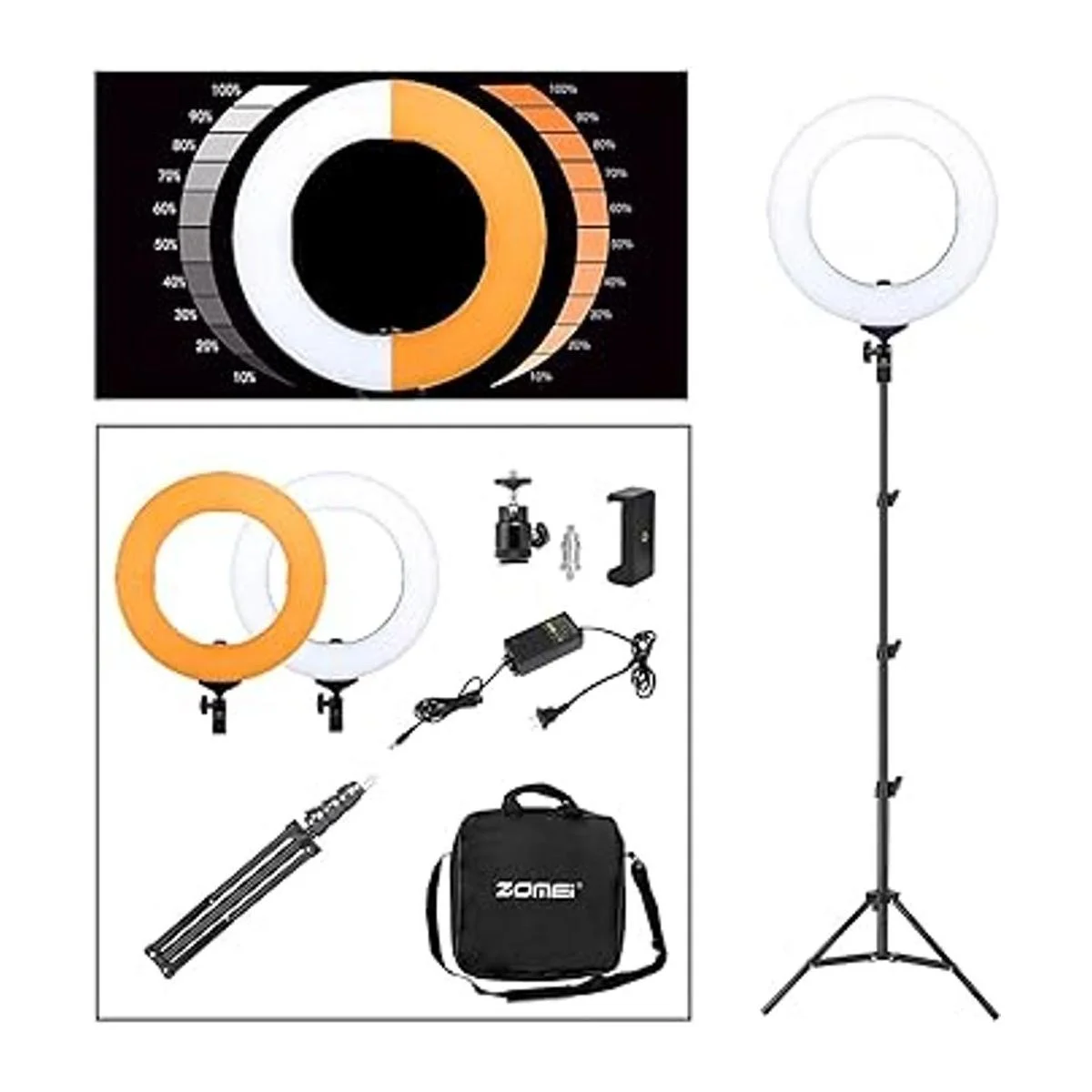 ZOMEI 14 pulgadas LED anillo luz regulable 41W 5500k_3