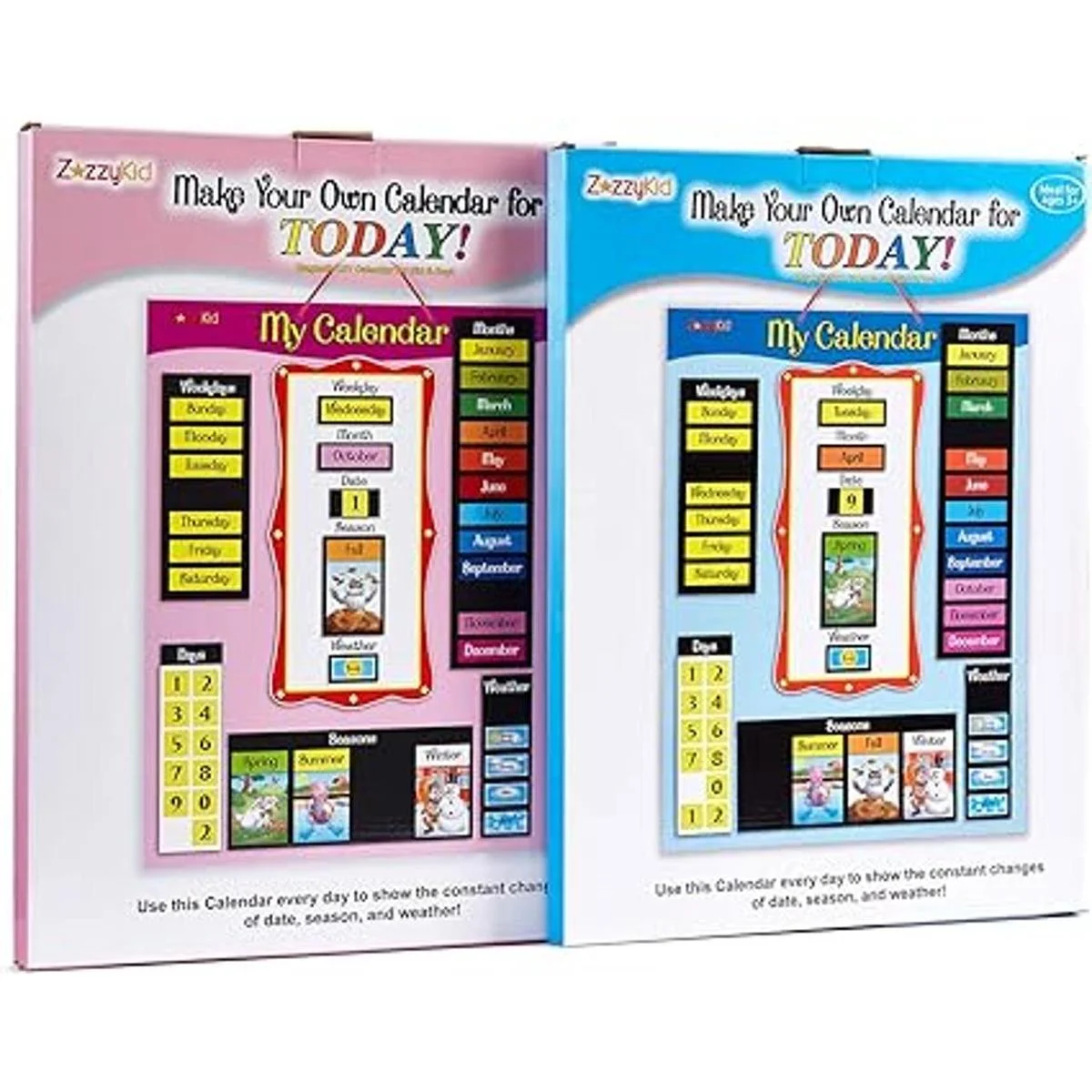 ZazzyKid Calendario magnético y conjunto de clima para_6