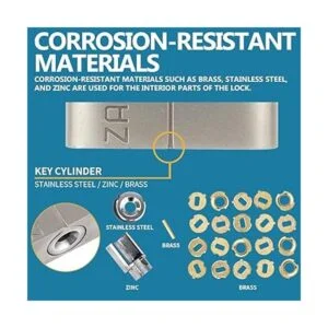 Zarker J45S Candado con llave cerradura de grillete de