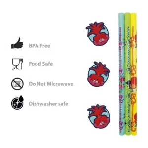 Zak Designs DreamWorks Trolls World Tour Paquete de paja