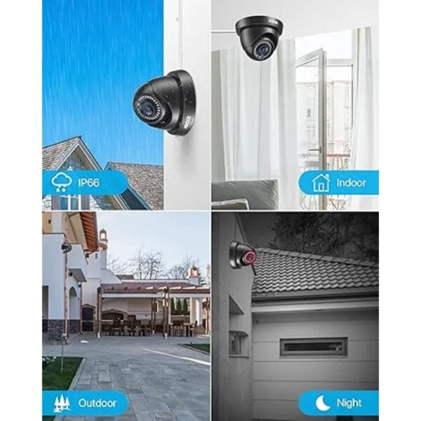 ZOSI 4 Pack 2.0 Megapíxeles HD 1080P 1920TVL HDTVI_3