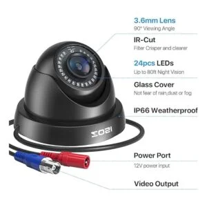 ZOSI 4 Pack 2.0 Megapíxeles HD 1080P 1920TVL HDTVI_2