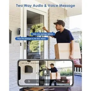 ZUMIMALL Cámara de timbre FHD 2K inalámbrico cámara de_3