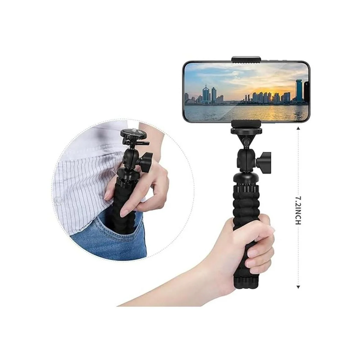 ZTON trípode flexible para teléfono celular pequeño_3