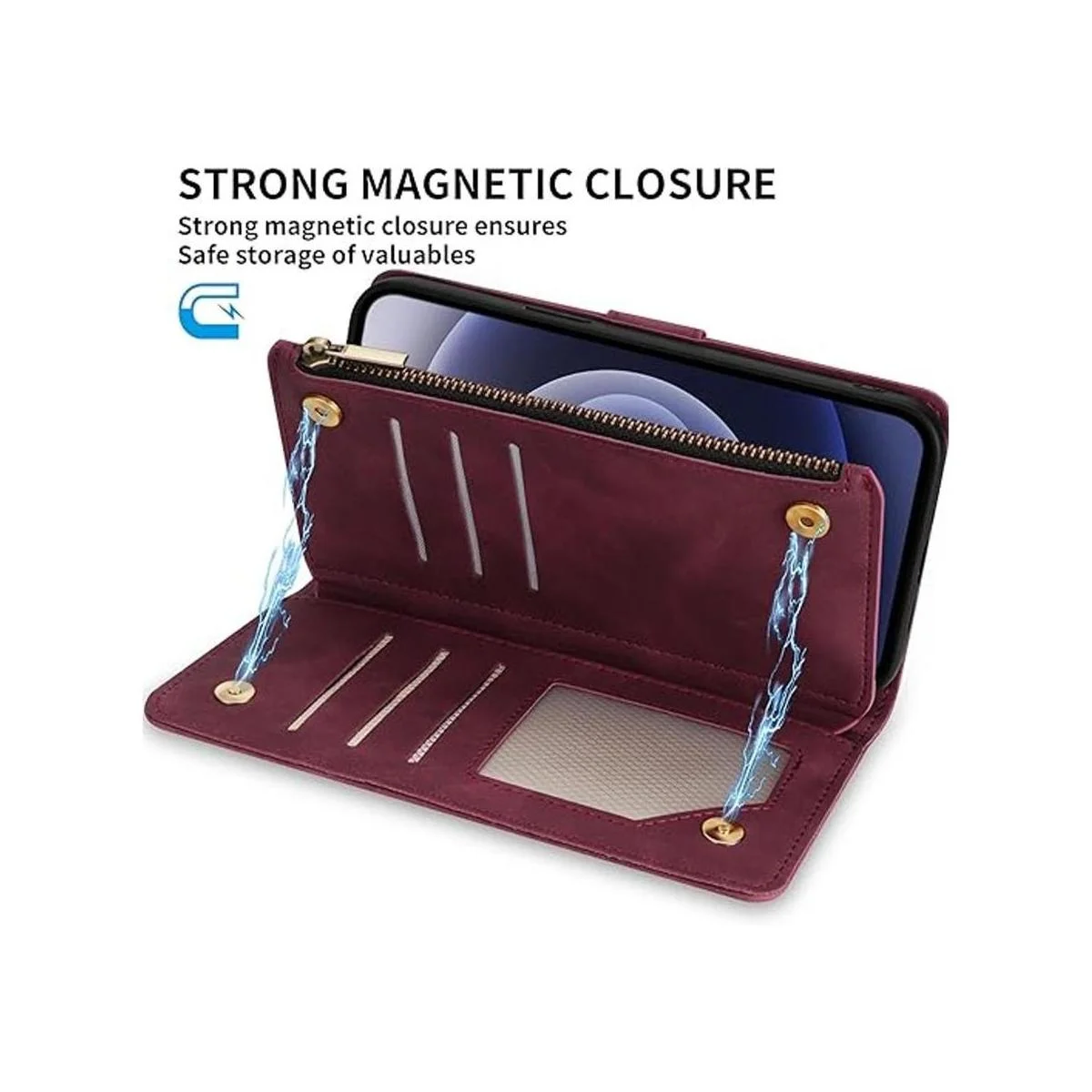 ZZXX Funda para iPhone 12 funda tipo cartera para iPhone_5