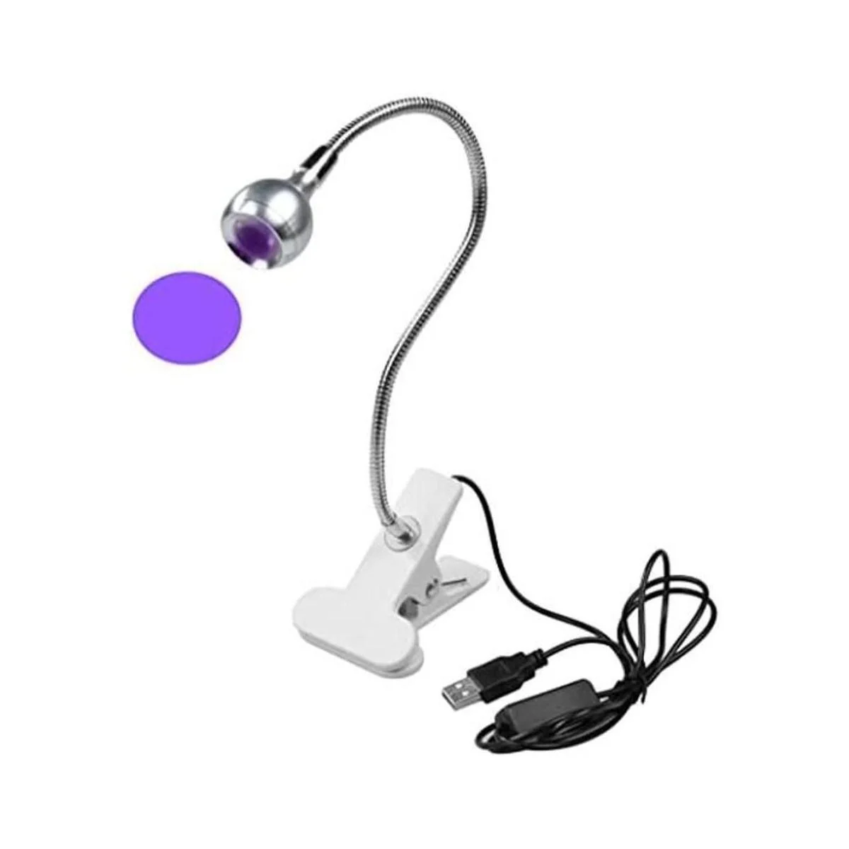 ZOELASS Big Chip 395 nm UV LED negro con cuello de cisne y