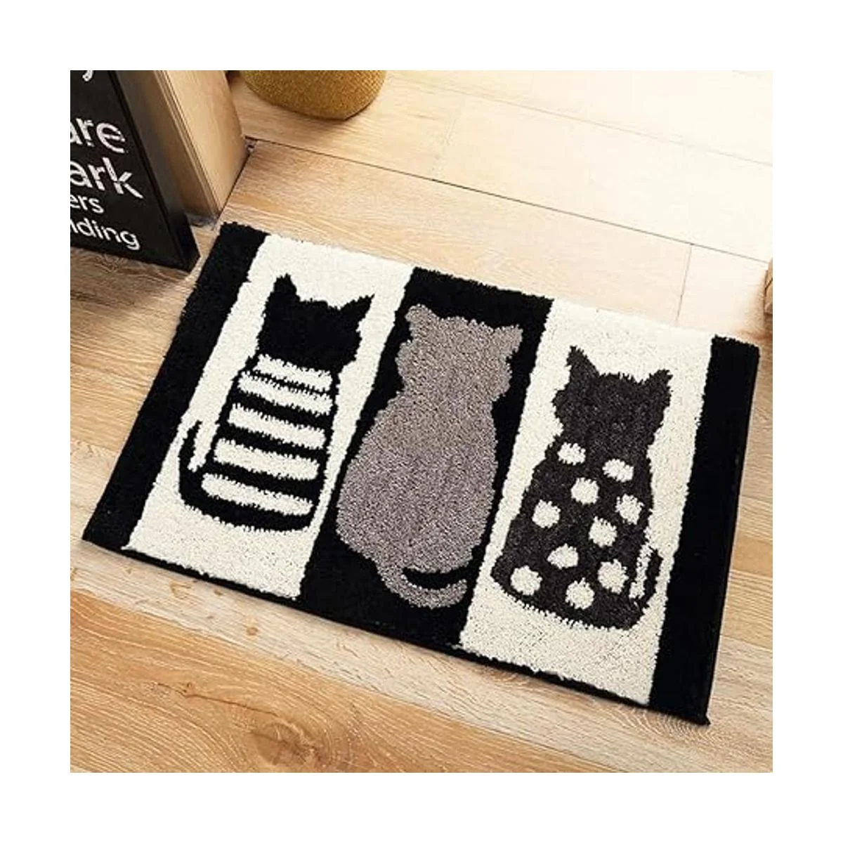 ZebraSmile Alfombra de baño de gato antideslizante_4