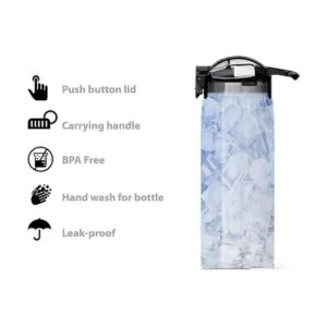 Zak Designs Botella de agua de acero inoxidable de 27