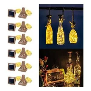 ZYLiWoo Luces solares para botellas de vino con amor