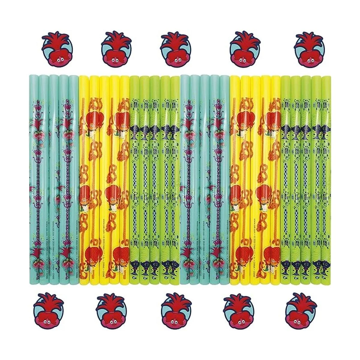 Zak Designs DreamWorks Trolls World Tour Paquete de paja