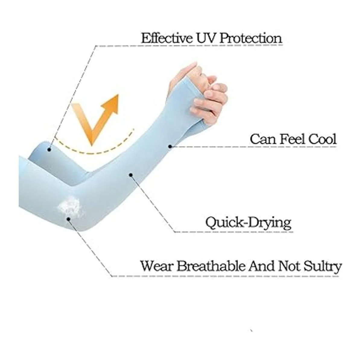 ZeeDix 8 pares de mangas largas con protección UV para el_3