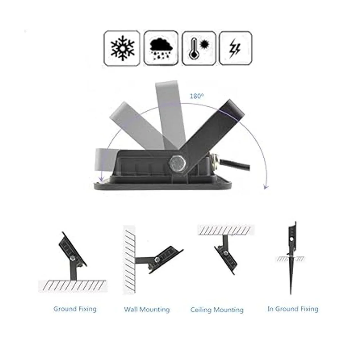 ZSGoes Paquete de 6 luces LED blancas frías de 10 W para_5