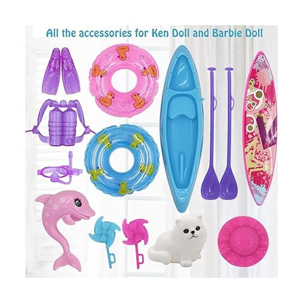 ZTWEDEN 42 piezas ropa de muñeca y accesorios de natación