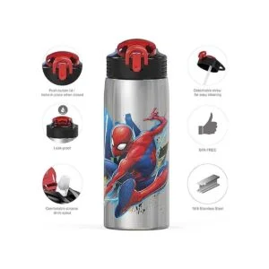 Zak Designs Botella de agua de acero inoxidable de 27