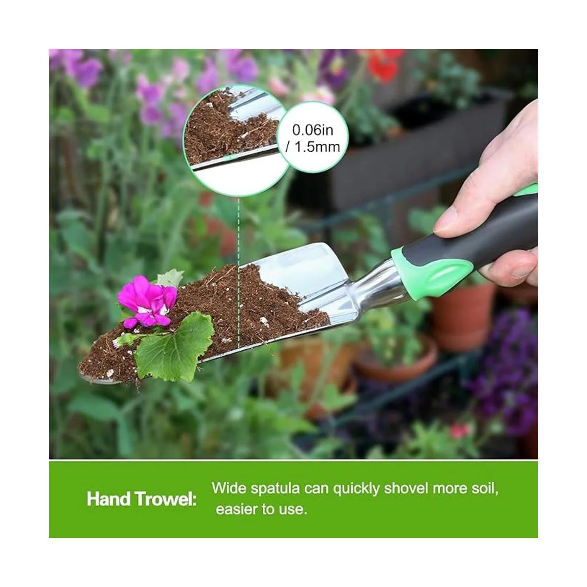 ZUZUAN Juego de herramientas de jardín paquete de 3_4