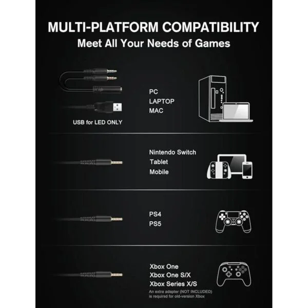 ZIUMIER Auriculares para juegos con micrófono compatibles_6
