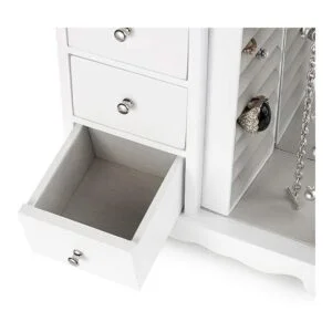 ZGZD Joyero blanco organizador de maquillaje y accesorios_6
