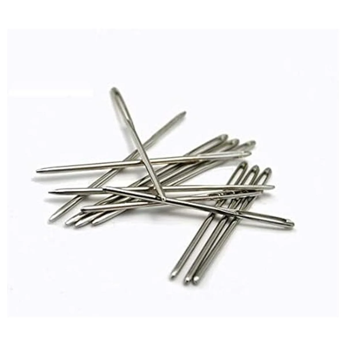 ZCOLOR 50 agujas de ojo grandes Blunt blanco 2.8 in largo