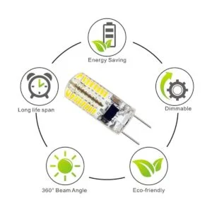 ZEEFO paquete por 6 bombillas led G8 intensidad variable