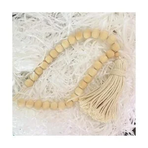 ZILucky Juego de 2 alzapaños para cortina de madera con