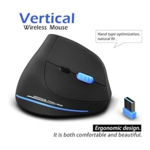 ZLOT Mouse inalámbrico vertical mouse ergonómico óptico