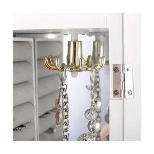 ZGZD Joyero blanco organizador de maquillaje y accesorios_5