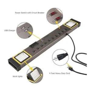 ZESEN 10 tomas de corriente con luz de trabajo LED_2