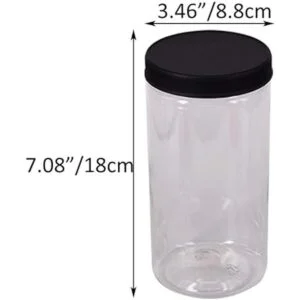 ZMYBCPACK Paquete de 6 tarros grandes de plástico_2