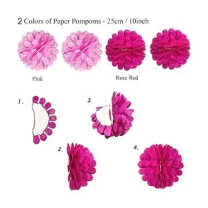 ZERODECO Juego de abanicos de papel para colgar fiestas_2