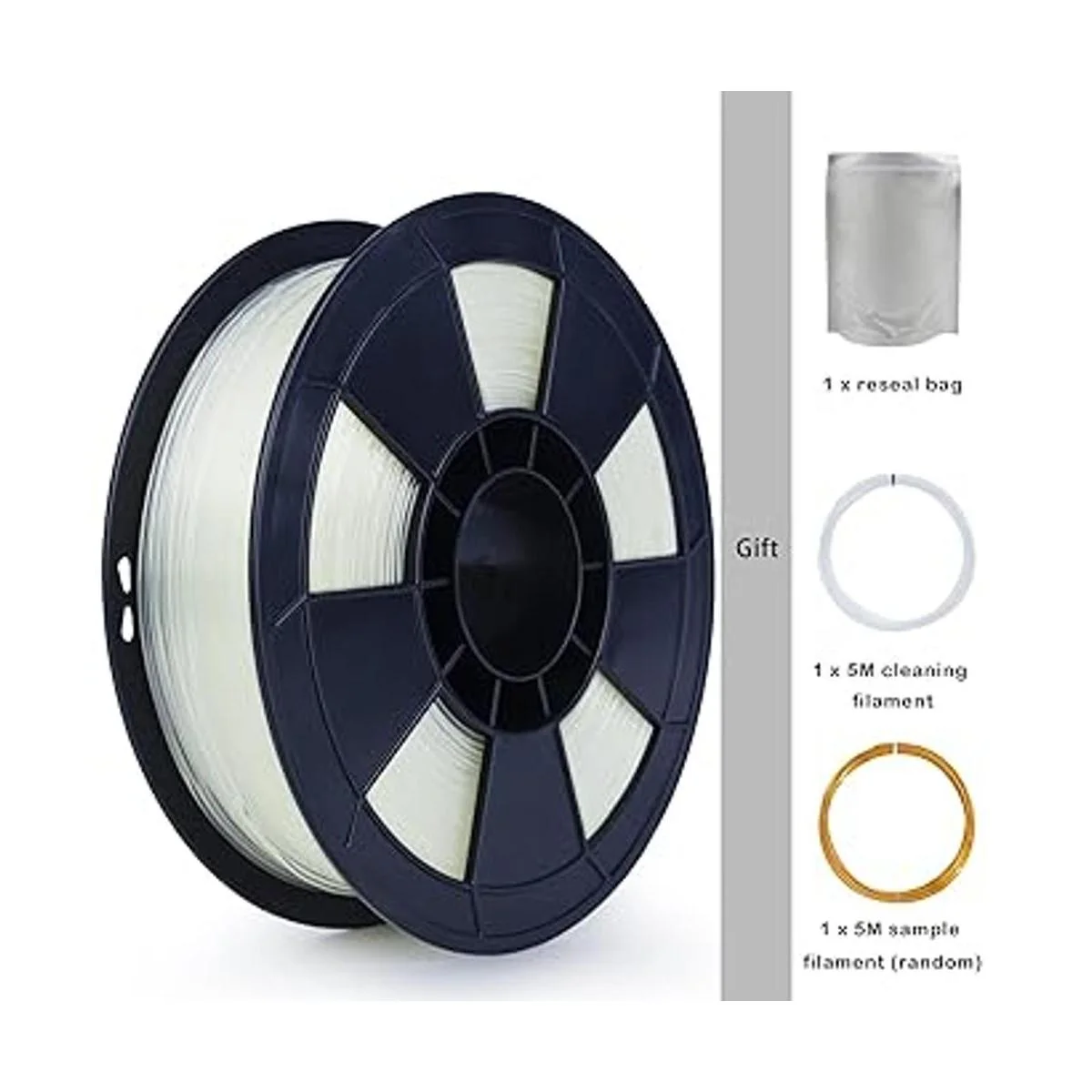 ZIRO Filamento translúcido PLA de 0.069 in filamento de_4