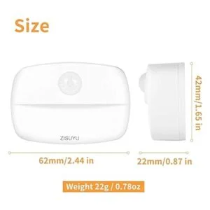 ZISUYU Luz con sensor de movimiento luz nocturna LED para_5