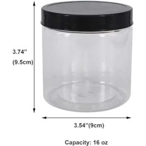 ZMYBCPACK Paquete de 12 tarros de plástico de 16 onzas_2