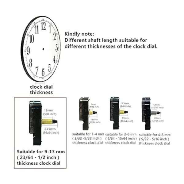 Youngtown 2 movimientos silenciosos de reloj con 4
