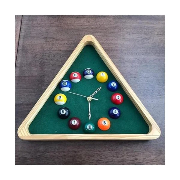 Yuanhe Reloj de pared triangular de billar de 14 pulgadas_6