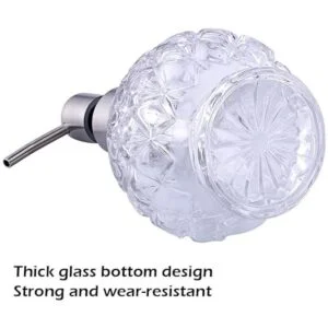 YunNasi Dispensador de jabón de vidrio con bomba de acero