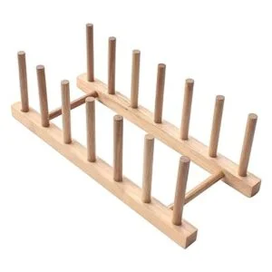 Z ZICOME Juego de 2 estantes de madera de bambú para