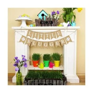 Yute Arpillera Little Slugger Banner Niño Béisbol Tema_5