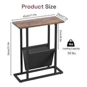 Yusong Mesa auxiliar pequeña y estrecha para espacios_3