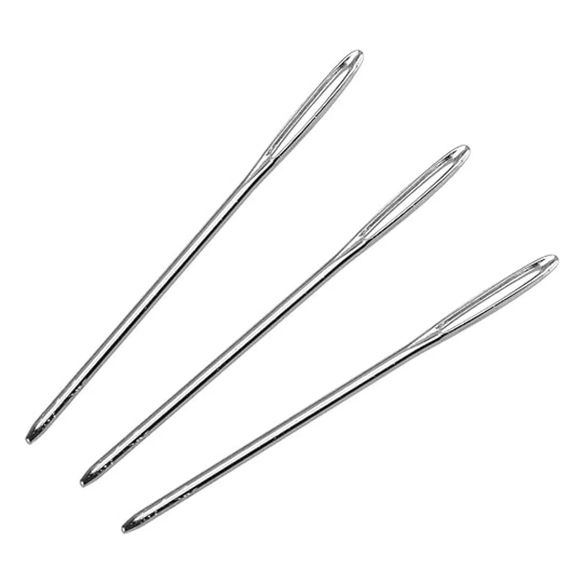 ZCOLOR 50 agujas de ojo grandes Blunt blanco 2.8 in largo