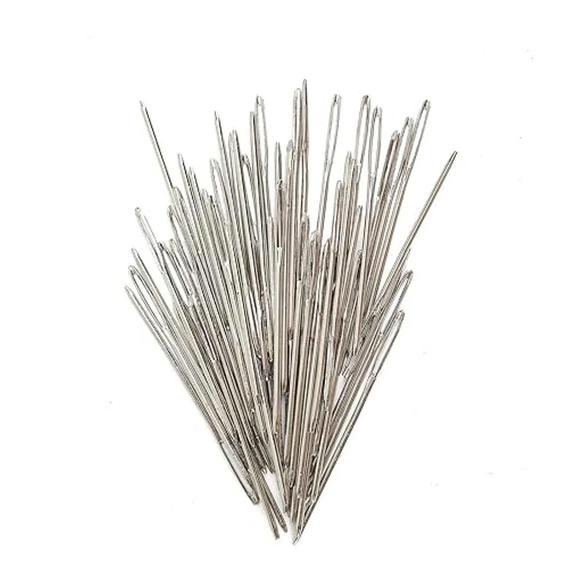 ZCOLOR 50 agujas de ojo grandes Blunt blanco 2.8 in largo