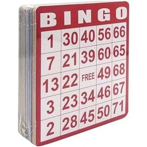 Yuanhe Tarjetas de juego de papel de bingo 100 tarjetas de_5