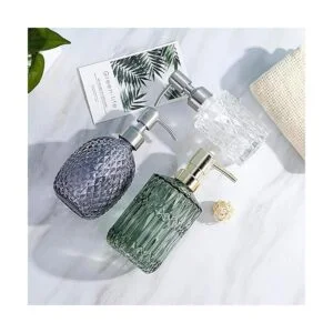 YunNasi Dispensador de jabón de vidrio con bomba de acero