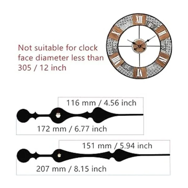 Youngtown 12888 Reloj de pared de cuarzo para bricolaje