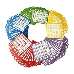 Yuanhe Tarjetas de juego de papel de bingo 100 tarjetas de_1