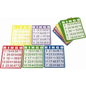 Yuanhe Tarjetas de juego de papel de bingo 100 tarjetas de_3
